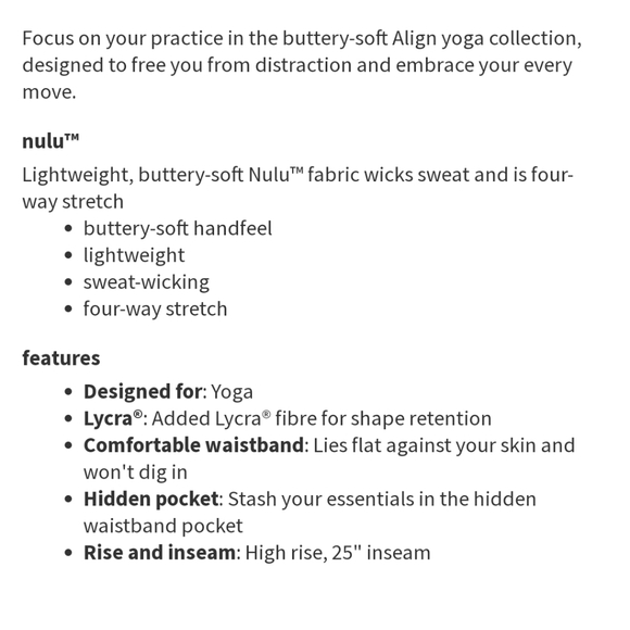 Lululemon Align Pants 25" - Picture 5 of 11